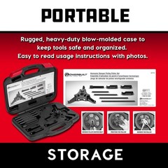 Powerbuilt Harmonic Balancer Puller Set, Adjustable 3 jaw press on Crank Bala&hellip;