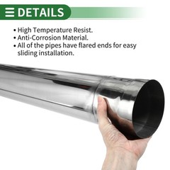Motoforti 4.5&Prime; OD Straight Tubing Mandrel Tube Pipe 35&Prime; Length T304 Stainless&hellip;