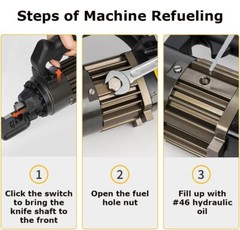 110V Electric Steel Bar Cutting Machine Aviation Aluminum Rebar Bender 1.26&Prime;