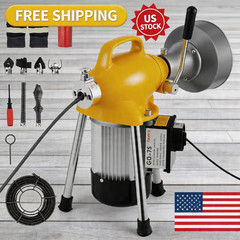 GQ-75-1 500W 400RPM Electric Drain Cleaning Machine &ndash; Auto-Feed Sewer Snake Auge