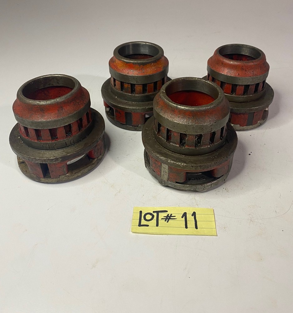 Lot of FOUR (4) RIDGID 2&Prime; Die-Head Pipe Threaders (USED) 12R