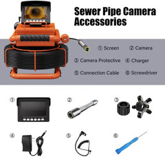 Sewer Camera 100FT/30M Borescopes Plumbing Snake Pipe Inspection Camera DVR & Au