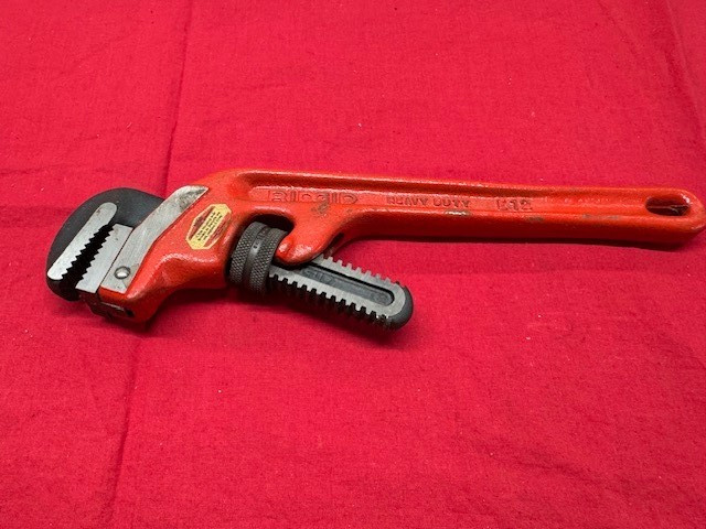 RIGID Model E-12 Heavy Duty End Pipe Wrench, 12&Prime;, 2&Prime; Capacity, Steel