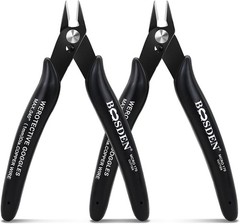 2 Pack Small Micro Wire Cutters Flush Cutter Pliers 5-Inch | Diagonal Cutters