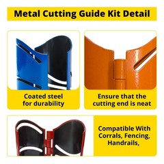 3 Piece Magnetic Metal Pipe Cutting Guide, Steel Includes Sizes: 1-7/8&Prime;,&hellip;