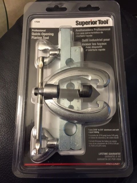 Superior Tool 17520 Professional Quick-Opening Flaring Tool 3/16&Prime; To 5/8&Prime; New!!!