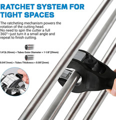 2026 New Ratcheting Tubing Cutter, Copper Pipe Cutter, Tubing Cutter 1/4&Prime; to 7/8
