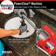 55808 Powerclear 120-Volt Drain Cleaning Machine Kit for Tubs, Showers, and Sink