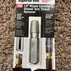 New Open Box 1/2 Nipple Extractor & Shower Arm Thread Remover PRO Gray ! A Must!