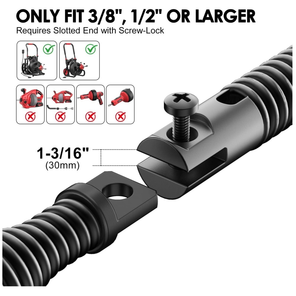 8-Piece Drain Snake Attachment Set