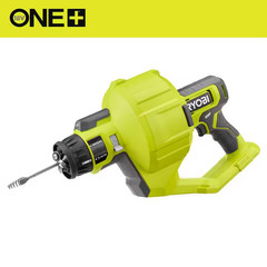ONE+ 18V Cordless Drain Auger with 25 Ft Cable, LED Light, Auto Feed/Retract, Ca