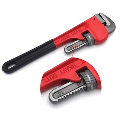 14in Cast Iron Straight Pipe Wrench Heavy Duty Adjustable Spanner Dipped Handle