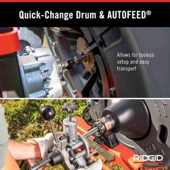 Ridgid 73073 Cordless Drain Cleaning Machine, 139 Lb