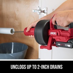 PWR CORE 12/20V Cordless Power Snake Drain Cleaner Kit Includes 20V 2.0Ah
