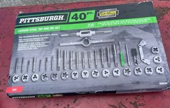 PITTSBURGH 40pc. Carbon Steel SAE Tap and Die Set with Case &ndash; Model #62831