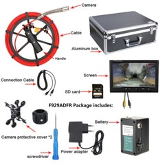 9inch Sewer Drain Pipe Inspection Video Camera DVR 16GB Industrial Endoscope 30M