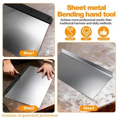 15.25 Inch Sheet Metal Hemming Tool Metal Bender For Roofing Panels Hvac Ducts &