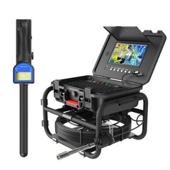 60M Sewer Pipe Inspection Camera with 512hz Locator Self-leveling Keyboard 9inch