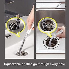 2-Piece Flexible Drain Brush Sink Unblocker Elastic Hose Pipe Straw Cleaning &hellip;