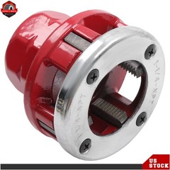 Threading/Pipe & Bolt Die Head Manual Complete w/Dies, 1-1/4&Prime; &1&Prime; NPT 12-R RH