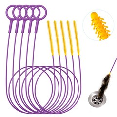 Drainsoon 35Inch Metal Drain Snake Hair Clog Remover, Reusable Sink Snake Dra&hellip;