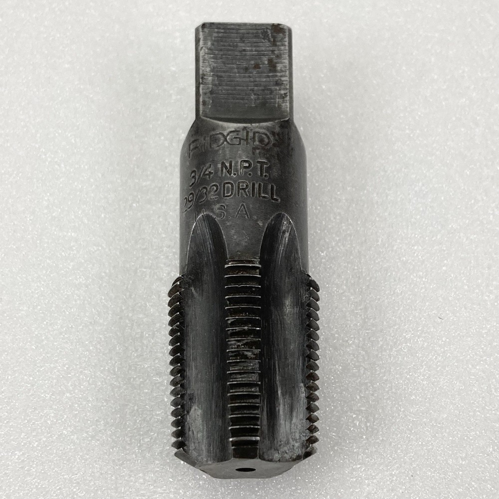 Ridgid 3/4&Prime; NPT Pipe Tap 29/32 Drill Tap 3/4 N.P.T Tap USA Made Tool