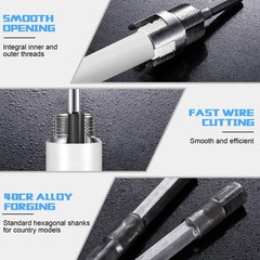 Dual Function Pipe Threading & Reaming Tool Kit for PVC &ndash; 3 Set (1/2&rdquo;, 3/4&rdquo;, 1&rdquo;)