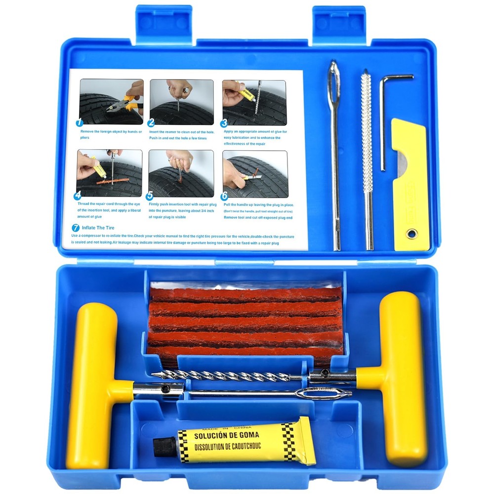Heavy Duty Tire Repair Kit Professional Plug Kit for Car, ATV, Truck,