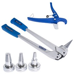 Pex Expander Expansion Tool Kit W/ 1/2&Prime; 3/4&Prime; 1&Prime; Expansion Head Hard Housing
