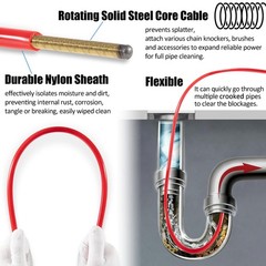 64348 70&prime; of 5/16&Prime; Cable Assembly with Sheath & Couplings Fit for Ridgid K9-2&hellip;