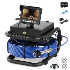 Zelcan Pipe Inspection Camera 98FT/30M Sewer Camera Video Endoscope 4.3&Prime; Monitor