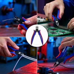 5 Pack Diagonal Cut Pliers &ndash; Mini Side Wire Cutters Snips for Crafting Electrica