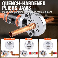 Pro Press Copper 11 Dies Set with for 1/2&Prime; 3/4&Prime; 1&Prime; Copper Pipe and F877 PEX Crim