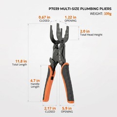 Pex Removal Tool &ndash; Push-In Clamp Pliers for Quick Disconnect of Rubber Hoses