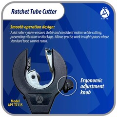 Appli Parts APT-TC115 Ratcheting Tube Cutter 5/16 a 1-1/8 in (8 a 29 mm) for Cop