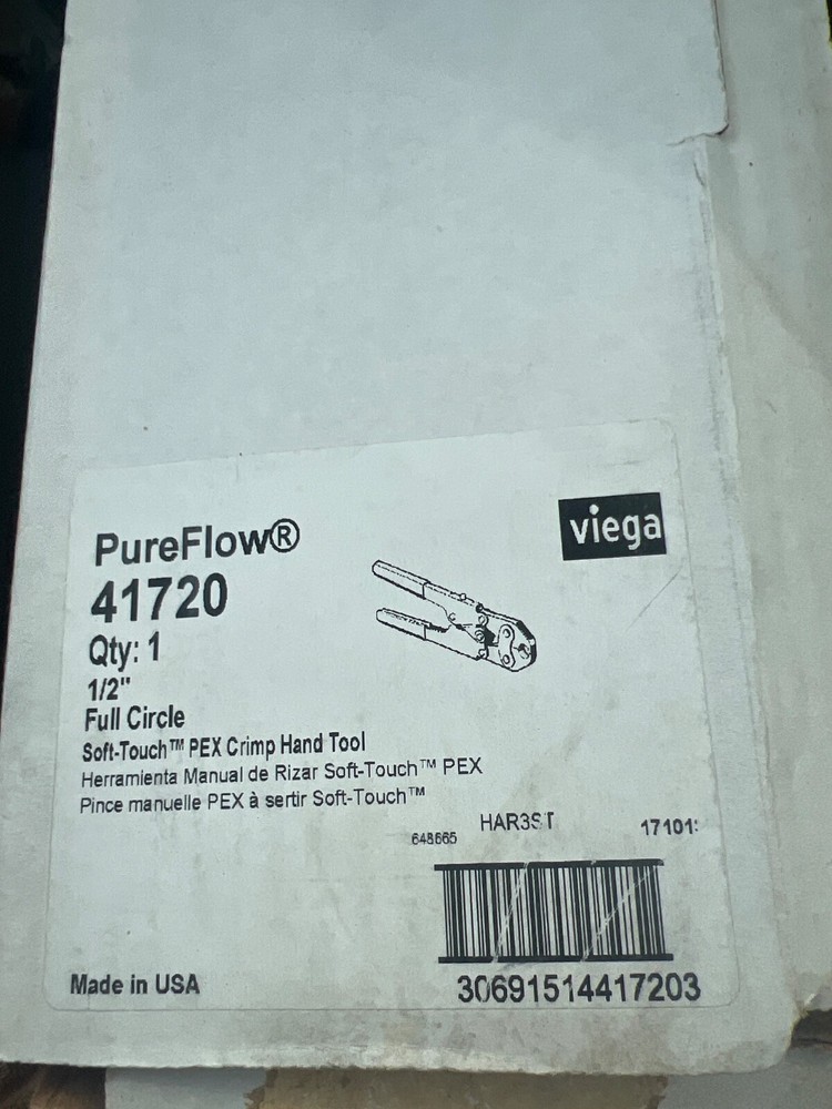 Veiga Full Circle Soft Touch PEX Crimp Head Tool 1/2 inch straight head