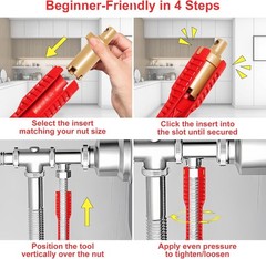 Faucet and Sink Installer（8-in-1）Multi-purpose Wrench Plumbing Tool for Toilet B