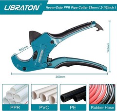 Libraton PVC Pipe Cutter, Up to 2-1/2&Prime;, Ratchet Pipe Cutter Heavy-Duty, Pex C&hellip;
