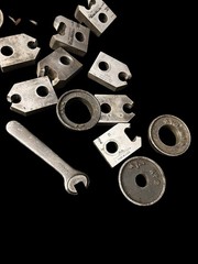 13pc Vintage Adjustable Pipe Threading Stock & Die Set Greenfield Mass. READ