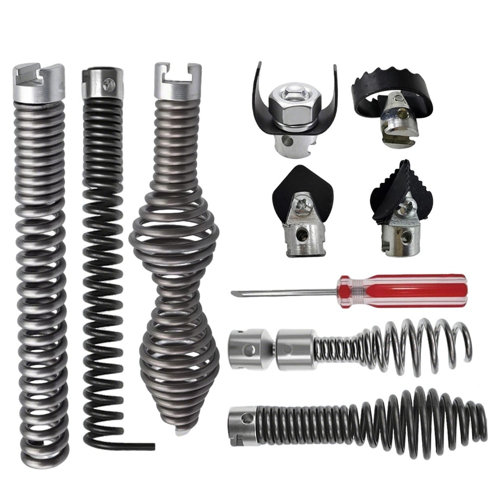 10 Pcs Drain Snake Drill Attachment Cutter Drain Auger Kit for RIDGID K-400 C-4