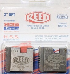 Reed Mfg R12+ Segmental Pipe Dies 2&Prime; NPT Item 05616 Catalog R12DN2 HSS