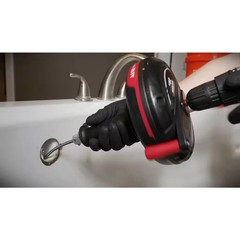 Husky 25 ft Power Drum Drain Snake Drill Auger for Sink Tub Shower