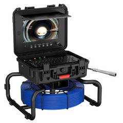 Pipe Inspection Camera Drain Sewer Camera w/ 512hz Locator Self Leveling 60M 10&Prime;