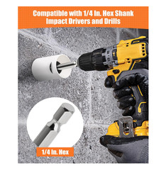 Inside Pipe Cutter for PVC Pipe with 5 Replacement Saw Blades, 1/4 Inch Hex Shan