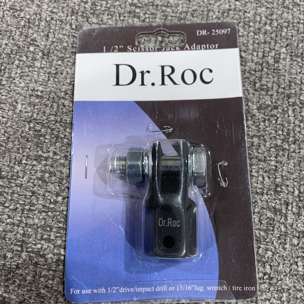 Dr.Roc Scissor Jack Adapter For Use With 1/2 Inch Drive Impact Wrench or 13/16&Prime;