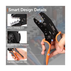 iCrimp 8-Piece Ratcheting Crimping Tool Set with PM Powder-Metallurgy Quick-E&hellip;