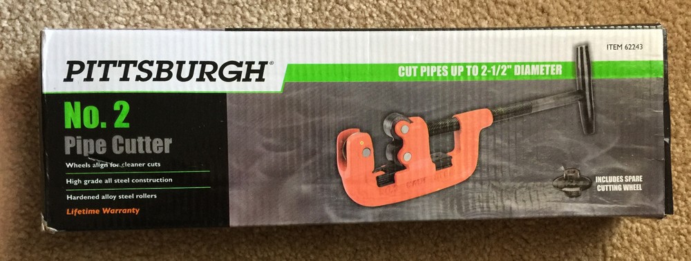 New No.2 Pipe Cutter, Cuts up to 2-1/2&Prime; By PITTSBURGH