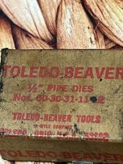 Toledo Beaver No 00-30-31-11-12. 1/2&rdquo; NPT Pipe Dies C1