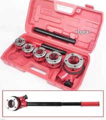 Manual Pipe Threader Ratchet Type W/ 5 Dies NPT Professional