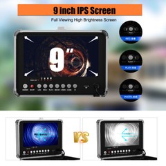 50M Sewer Camera Pipe Inspection Camera 512HZ Self Leveling Endoscope 9&Prime; DVR